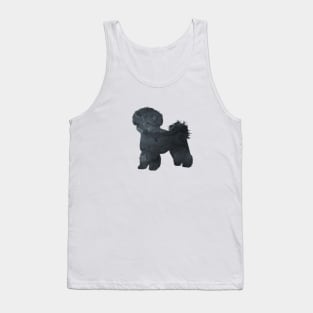 Bichon Frise Black Silhouette Art Tank Top